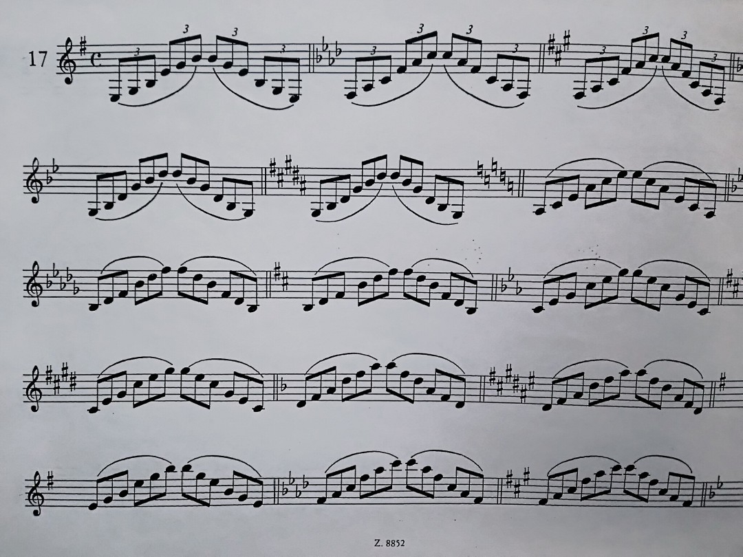 アルペジオ練習の楽譜