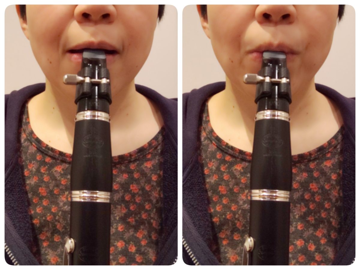 正面から見た良いアンブシュア