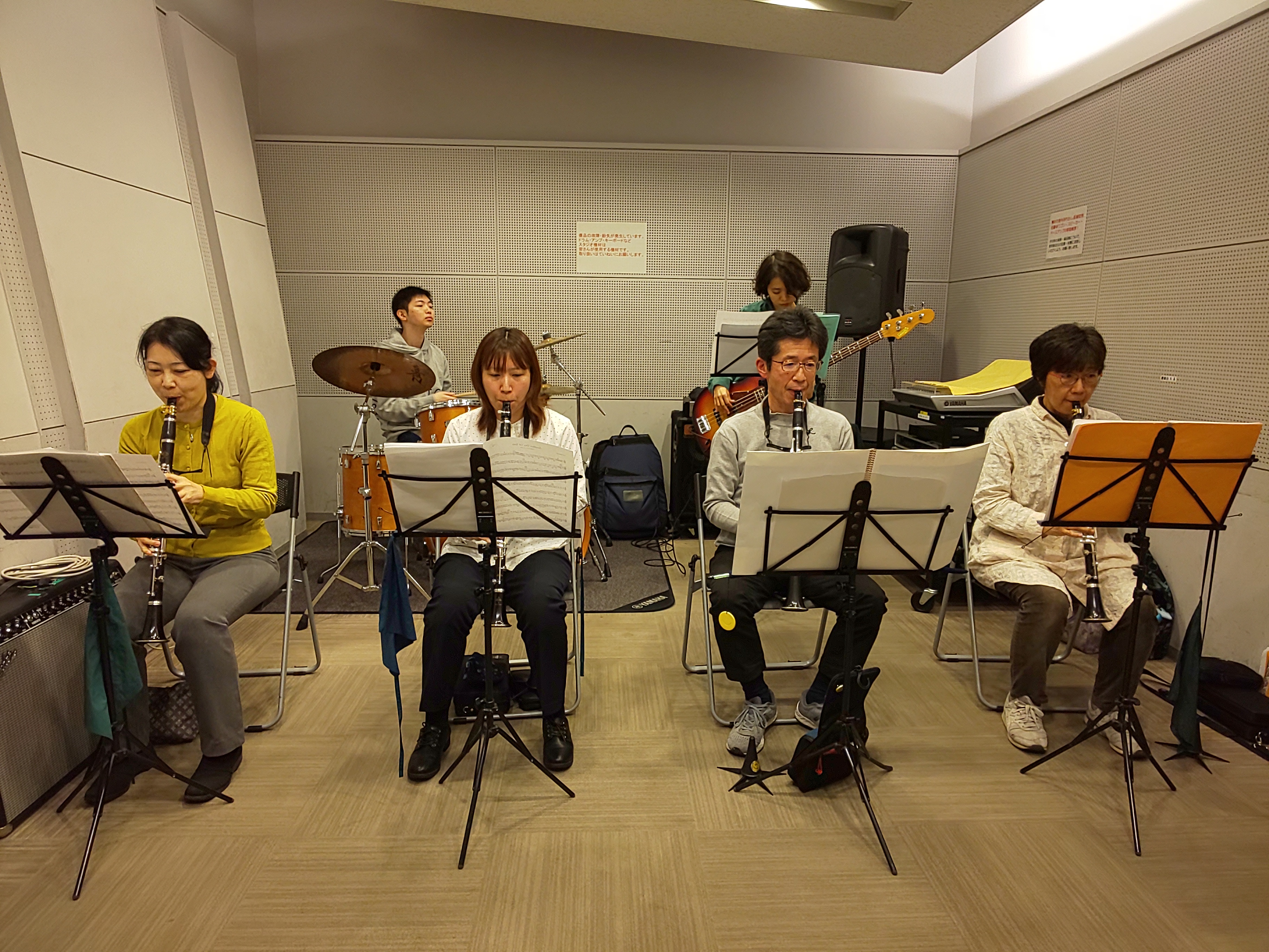 ライブを控えて気合い入りまくりのバンドアンサンブルメンバー